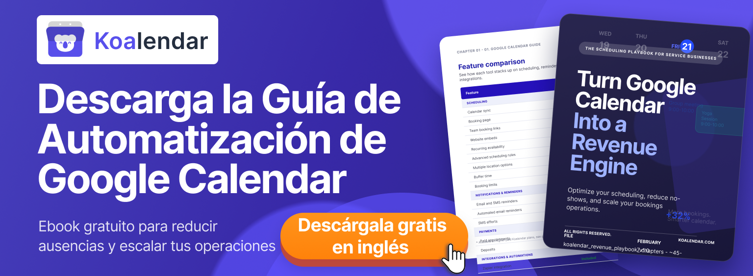 Descarga el playbook de automatización de Google Calendar